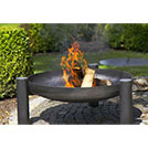 BRASERO ROND SUR PIEDS 60cm ACIER NOIR