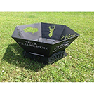 BRASERO HEXAGONE NOIR A MOTIFS