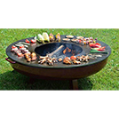 BRASERO PLANCHA CORTEN ROND