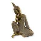 BOUDDHA REVEUR TURQUOISE 38CM