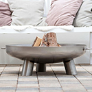 BRASERO ACIER 80cm AVEC POIGNÉES