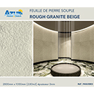 FEUILLE PIERRE SOUPLE ROUGH GRANITE BEIGE 2800x1000