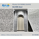 FEUILLE PIERRE SOUPLE SILVER ALU 2800x1130