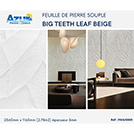 FEUILLE PIERRE SOUPLE BIG TEETH LEAF BEIGE 2360x1160 
