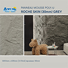 PANNEAU POLY-U ROCHE SKIN 30MM GREY 3A 1200X600X30 NINE