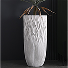 CACHE POT VAGUE GRIS&BLANC 70cm HOMY