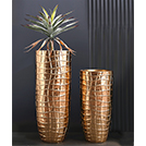 CACHE POT QUADRILLÉ OR 90cm HOMY