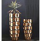 CACHE POT ECORCE OR&NOIR 90cm